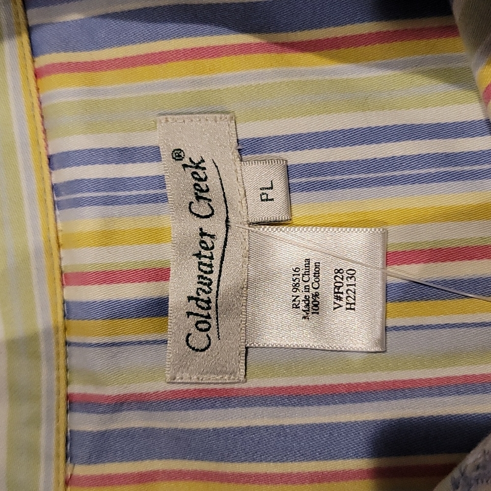 Jean Jacket; Paisley Blue Design; Large Petite NWT Cute with Jeans & White Pants - Picture 5 of 6